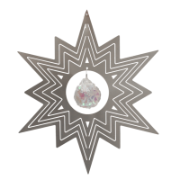 Vėjo sukutis Žvaigždė su kristalu (Star), 12 cm